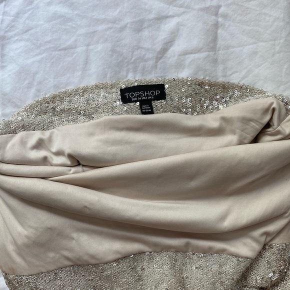 Sparkly Gold Topshop Dress - Picture 2 of 4